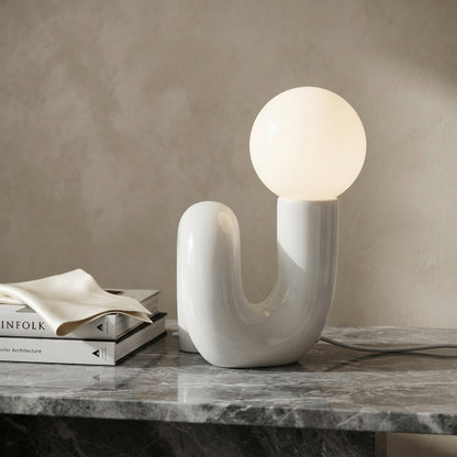 Nordic Postmodern Lamp - Creative Globe Glass Table Lamp - Retro "Moon" Aesthetic
