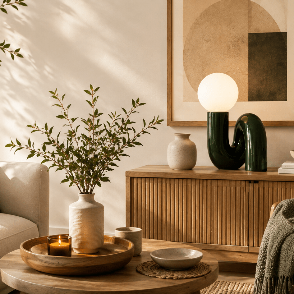 Solene - Globe Glass Table Lamp - Urban Alcove