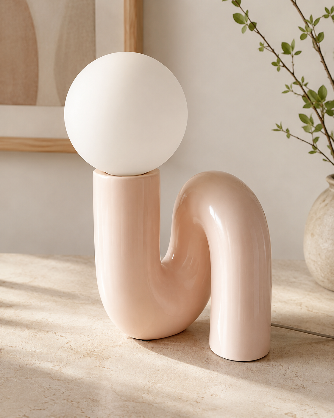 Nordic Postmodern Lamp - Creative Globe Glass Table Lamp - Retro "Moon" Aesthetic