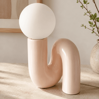 Solene - Globe Glass Table Lamp - Urban Alcove
