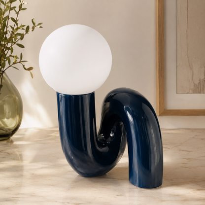 Nordic Postmodern Lamp - Creative Globe Glass Table Lamp - Retro "Moon" Aesthetic