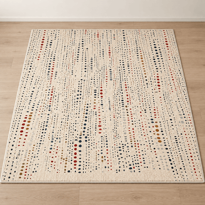 Miro - Abstract Transitional Area Rug — Confetti Lines / 160X230Cm in a clean warm-neutral product setting