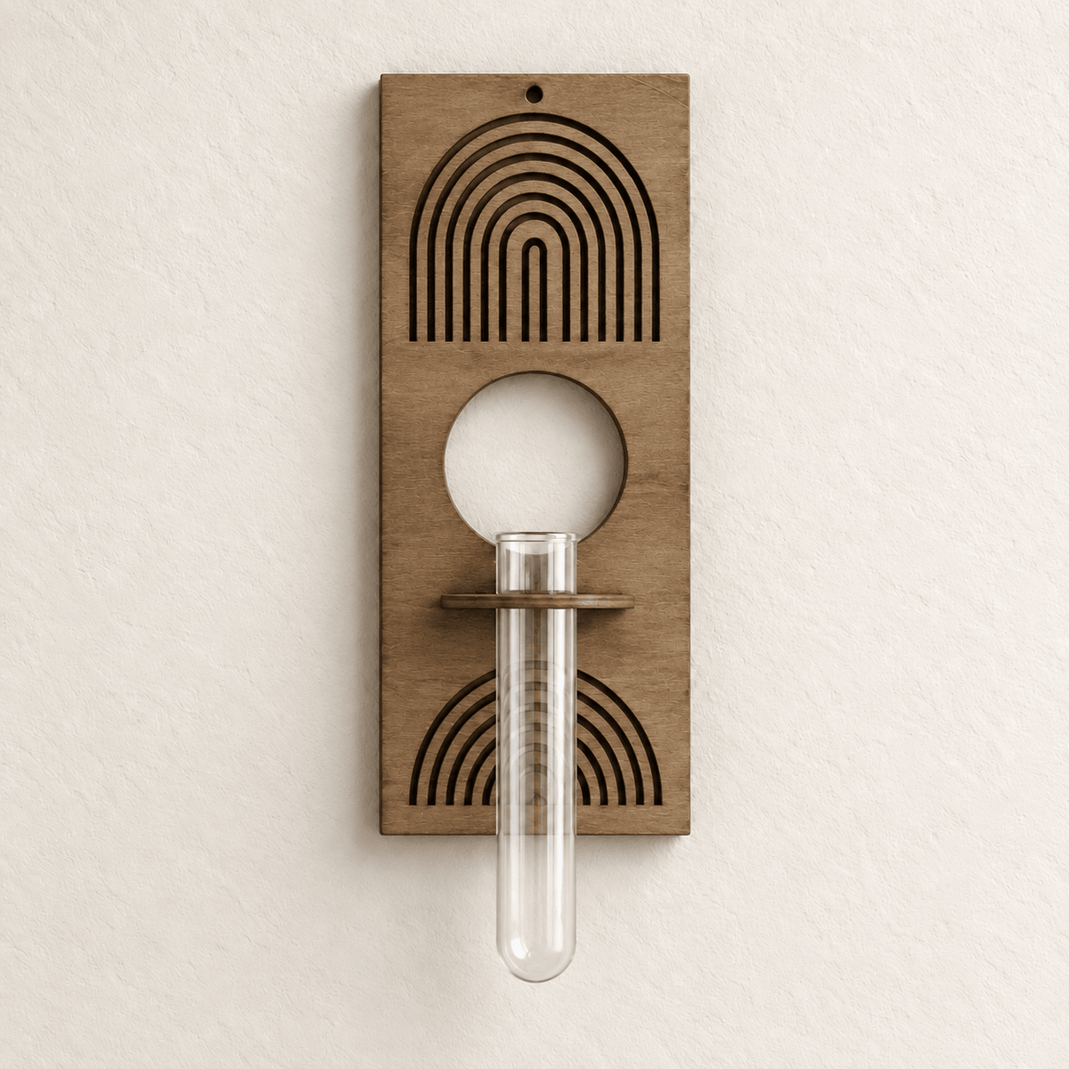 Grove Wood - Wall Vase and Plant Propagation Station — Rectangle in a clean warm-neutral product setting