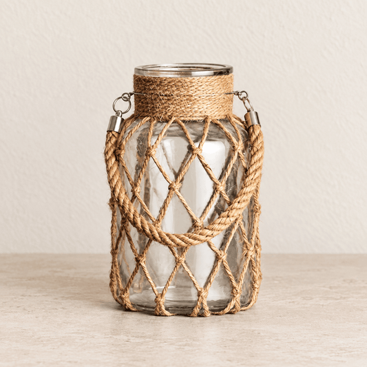 Marina - Jute-Wrapped Glass Vase - Image