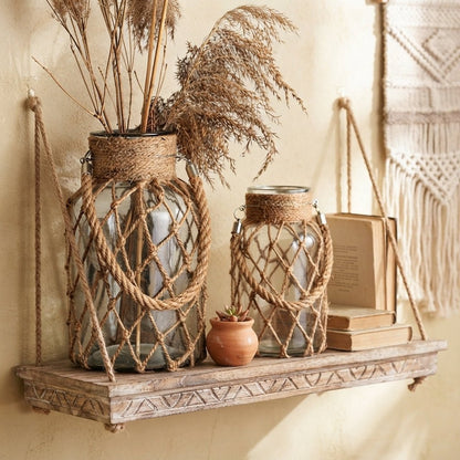 Marina - Jute-Wrapped Glass Vase - Urban Alcove