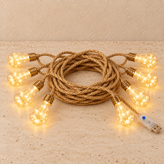 Hemp Glow - Vintage Rope String Lights - Image