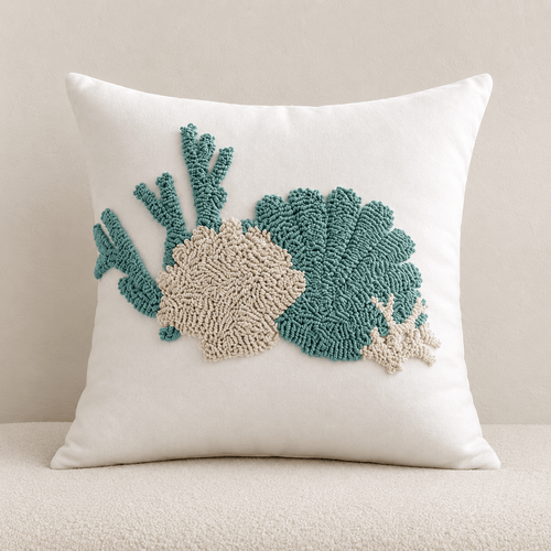 Tidal - Coastal Tufted Pillow Cover