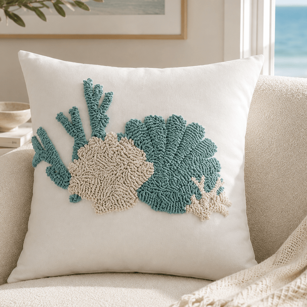 Tidal - Coastal Tufted Pillow Cover - Urban Alcove