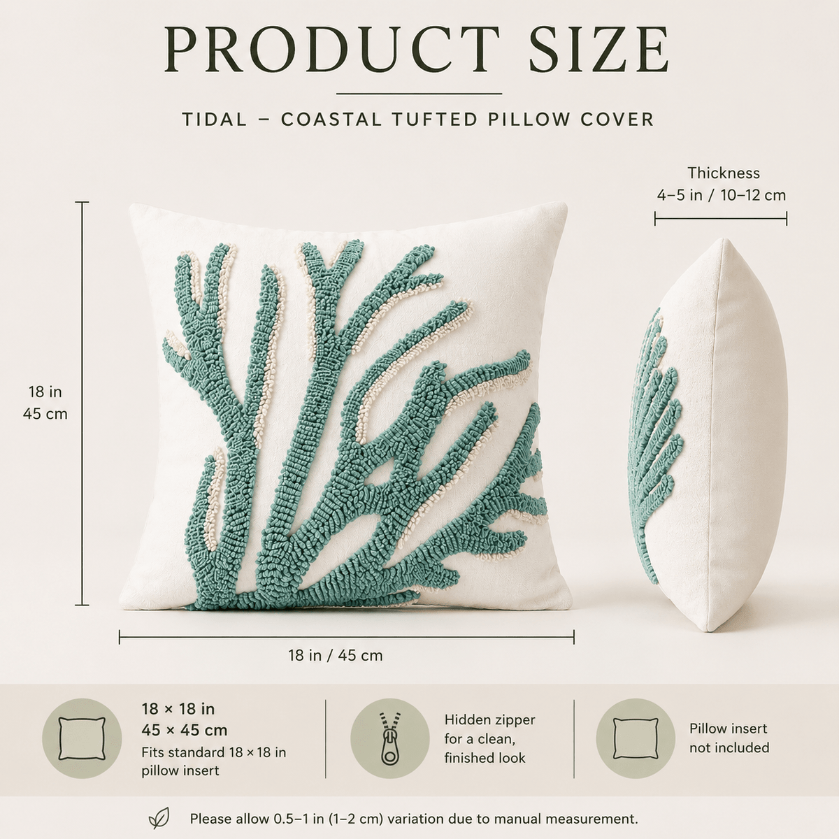Tidal - Coastal Tufted Pillow Cover - Urban Alcove