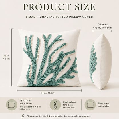 Tidal - Coastal Tufted Pillow Cover - Urban Alcove