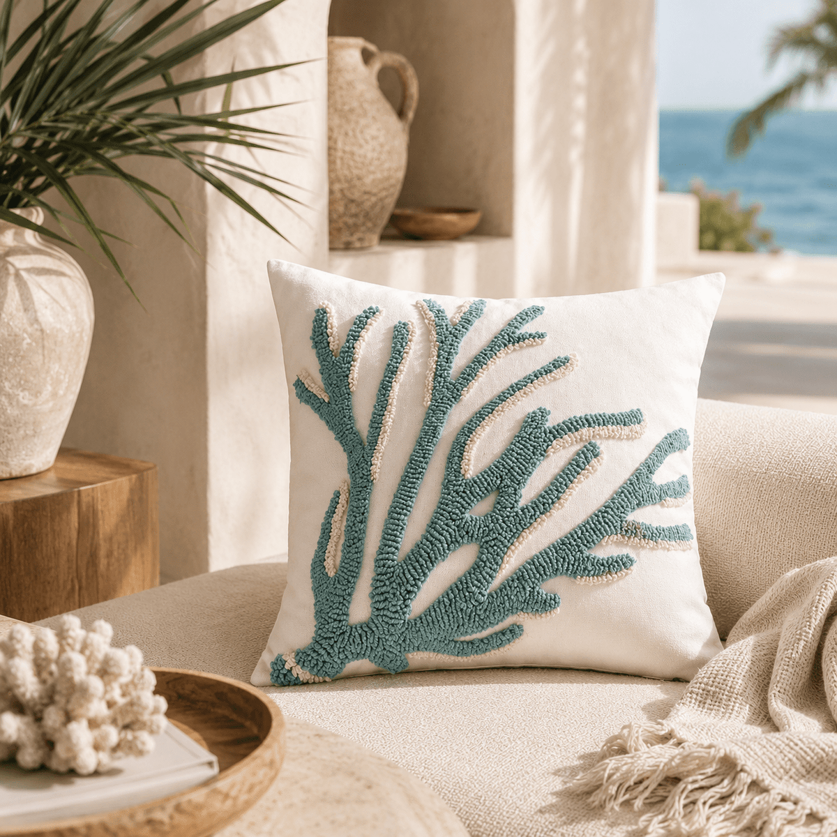 Tidal - Coastal Tufted Pillow Cover - Urban Alcove