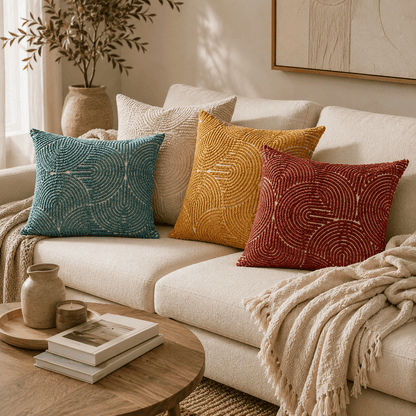 Onda - Geometric Tufted Cushion Cover Set - Urban Alcove