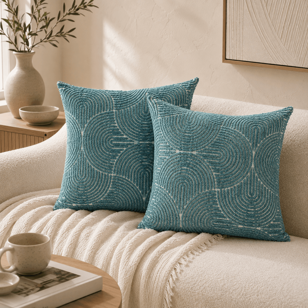 Onda - Geometric Tufted Cushion Cover Set - Urban Alcove