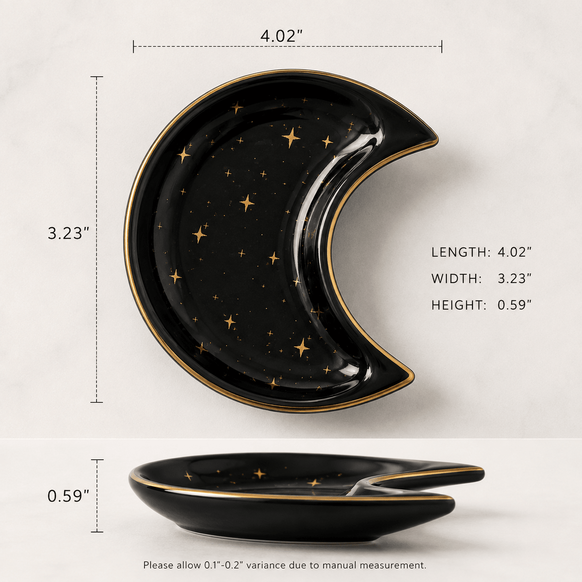 Lunara - Celestial Crescent Jewelry Tray - Urban Alcove