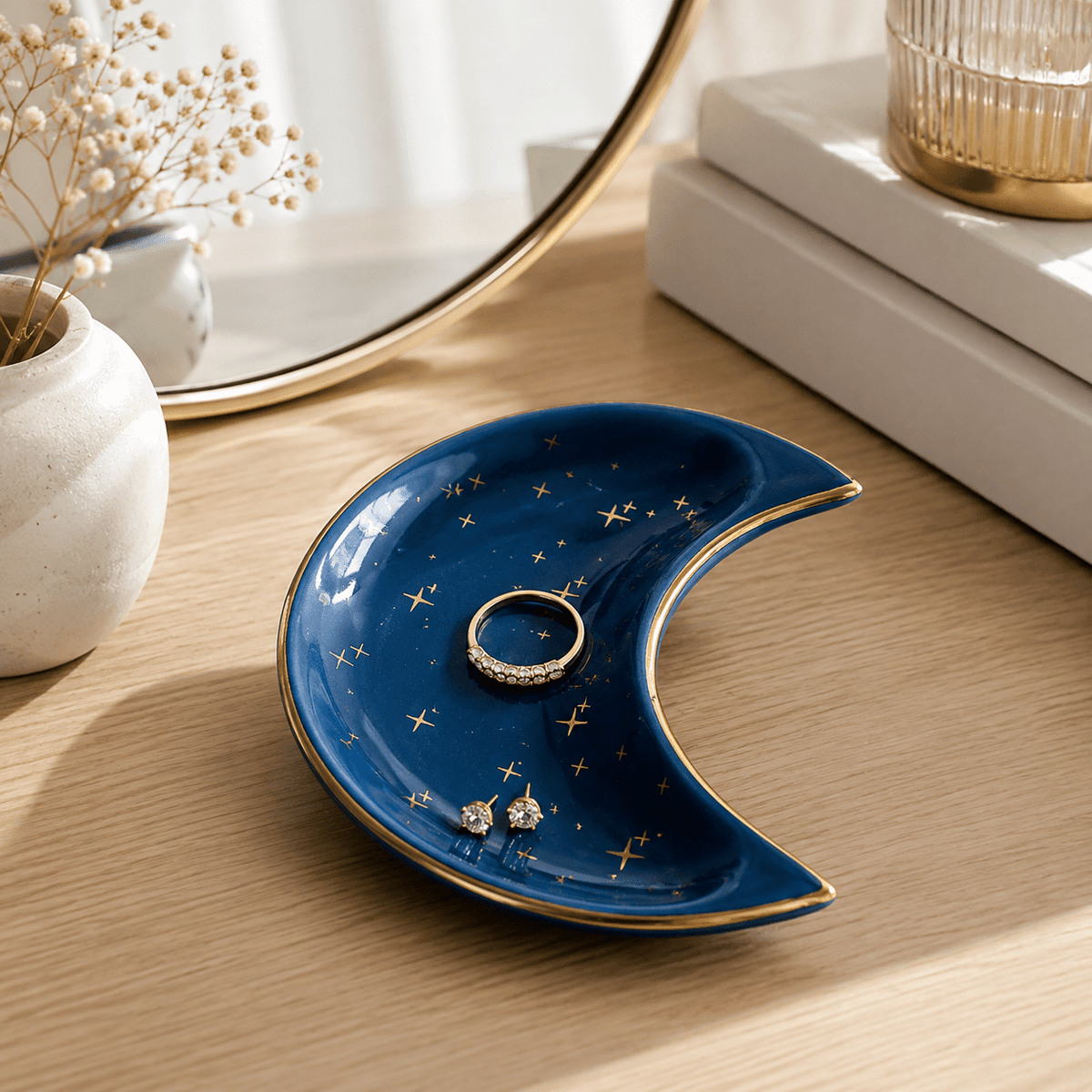 Lunara - Celestial Crescent Jewelry Tray - Urban Alcove