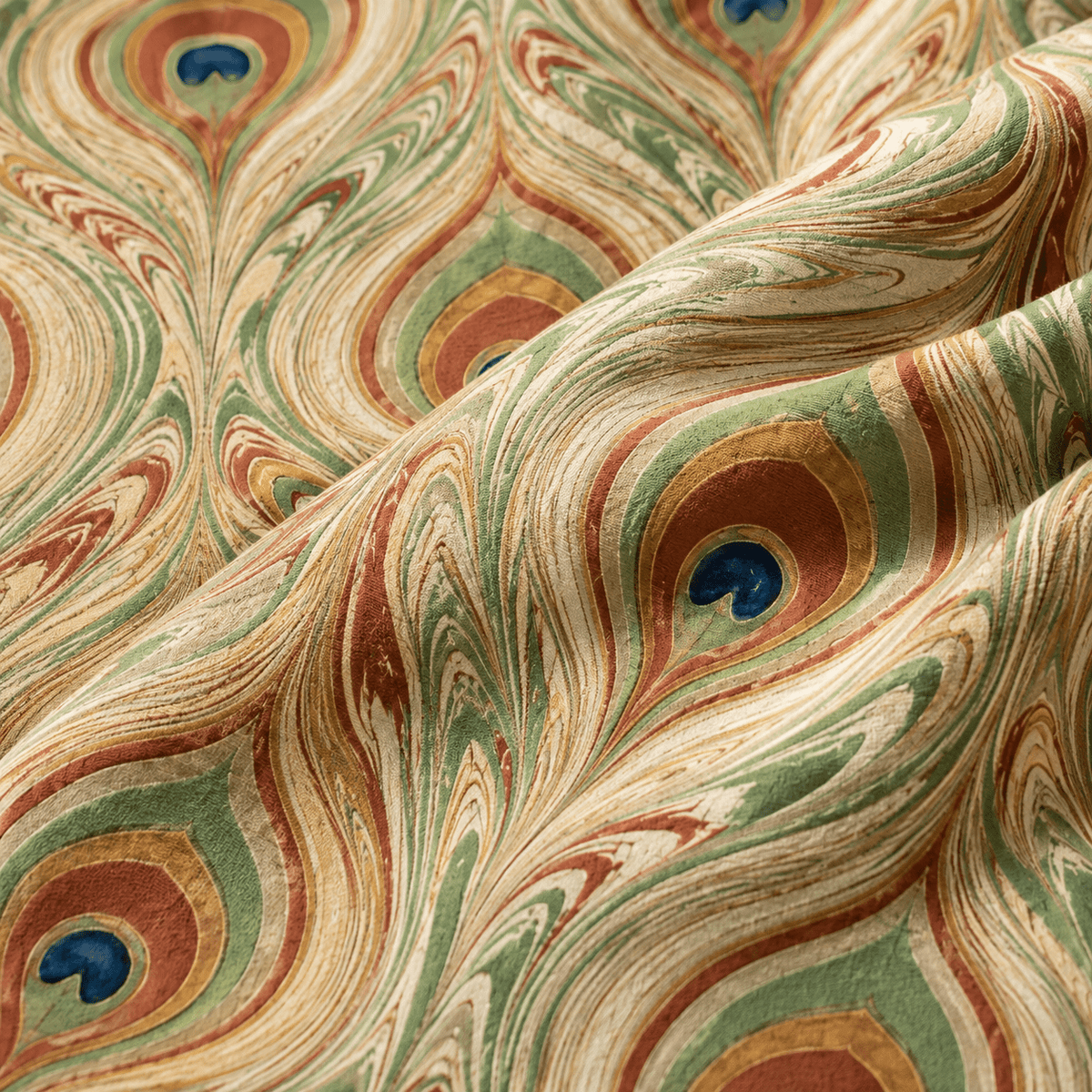 Pavo - Vintage Peacock Feather Pillow Cover - Urban Alcove