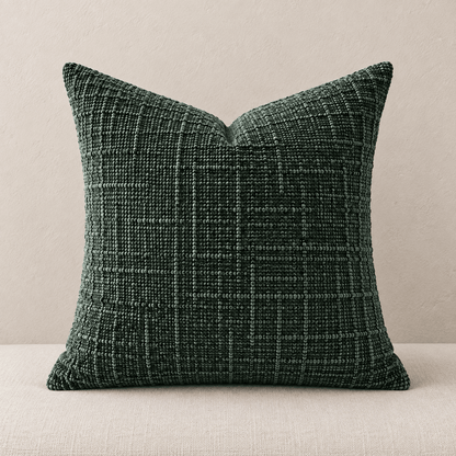 Loomline - Textured Chenille Pillow Cover — Blackish Green / 45X45Cm in a clean warm-neutral product setting