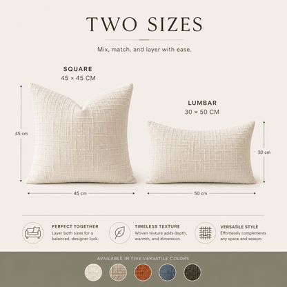 Loomline - Textured Chenille Pillow Cover - Urban Alcove