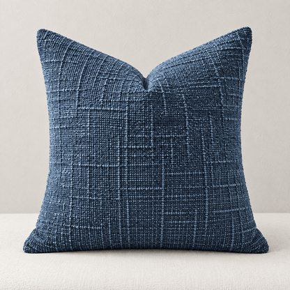 Loomline - Textured Chenille Pillow Cover — Blue / 45X45Cm in a clean warm-neutral product setting