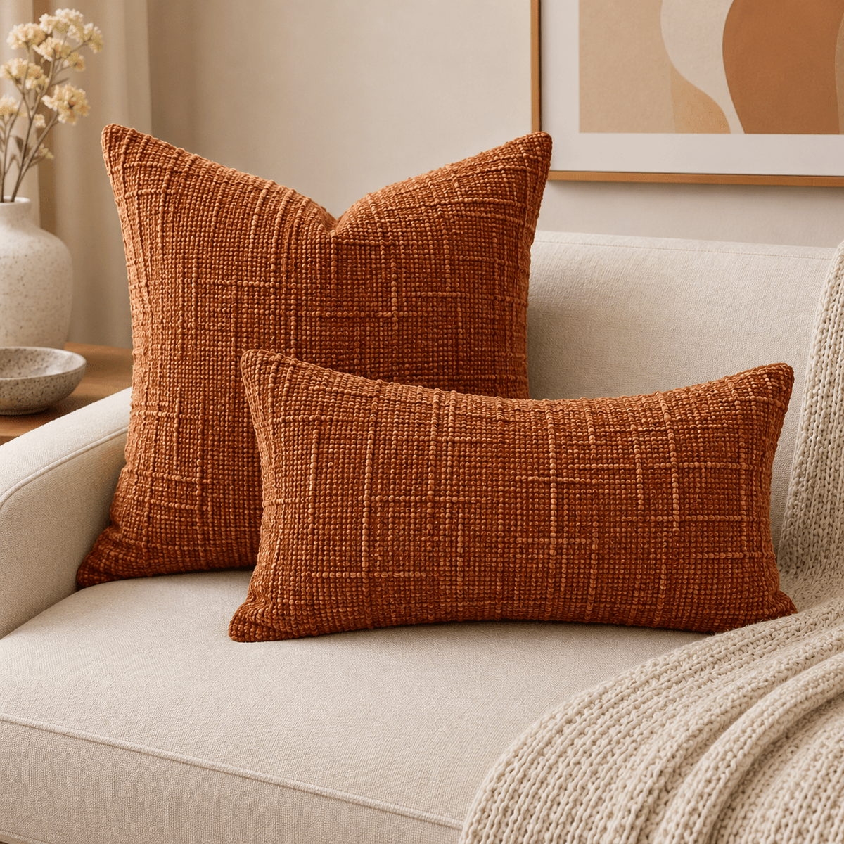 Loomline - Textured Chenille Pillow Cover - Urban Alcove