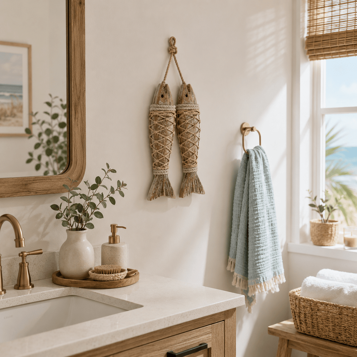 Tidewood - Rustic Coastal Fish Wall Hanging - Urban Alcove