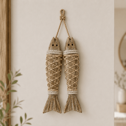 Tidewood - Rustic Coastal Fish Wall Hanging - Urban Alcove