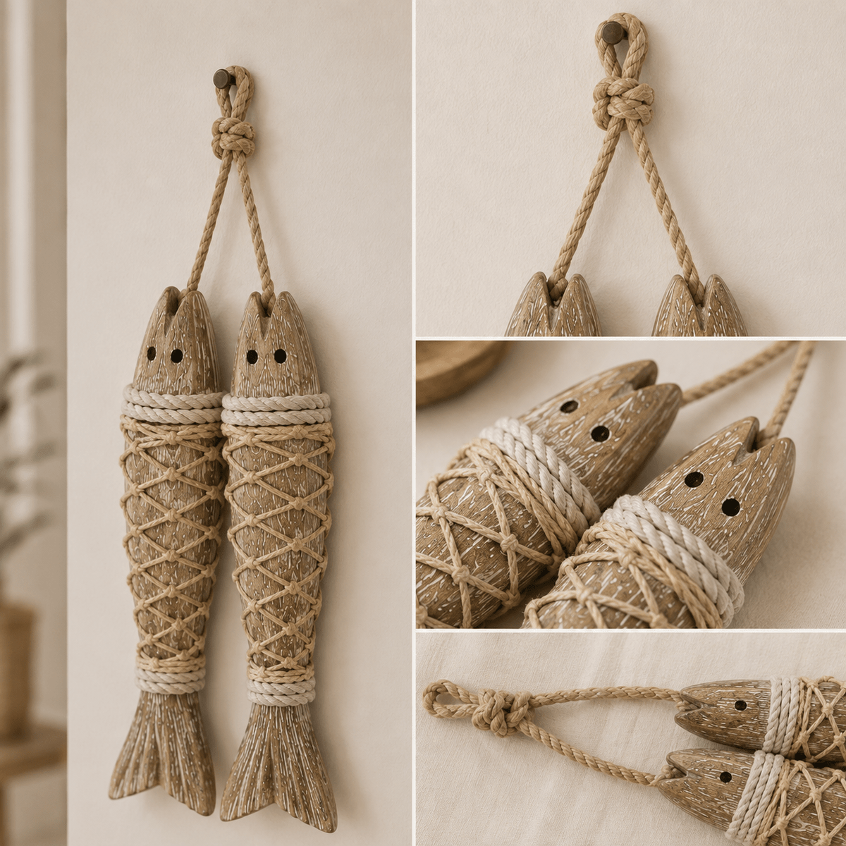 Tidewood - Rustic Coastal Fish Wall Hanging - Urban Alcove
