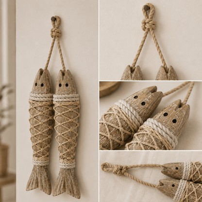 Tidewood - Rustic Coastal Fish Wall Hanging - Urban Alcove