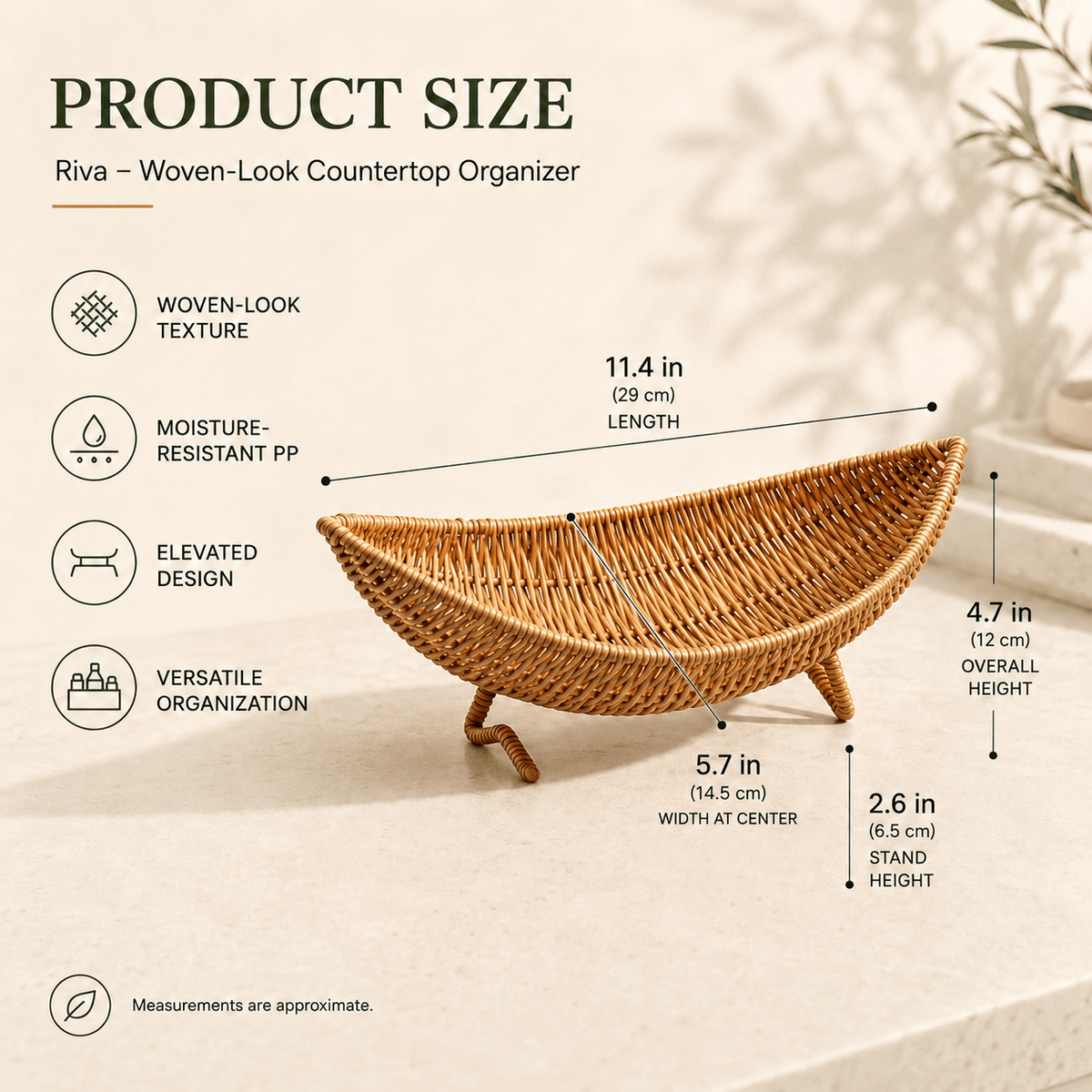 Riva - Woven-Look Countertop Organizer - Urban Alcove