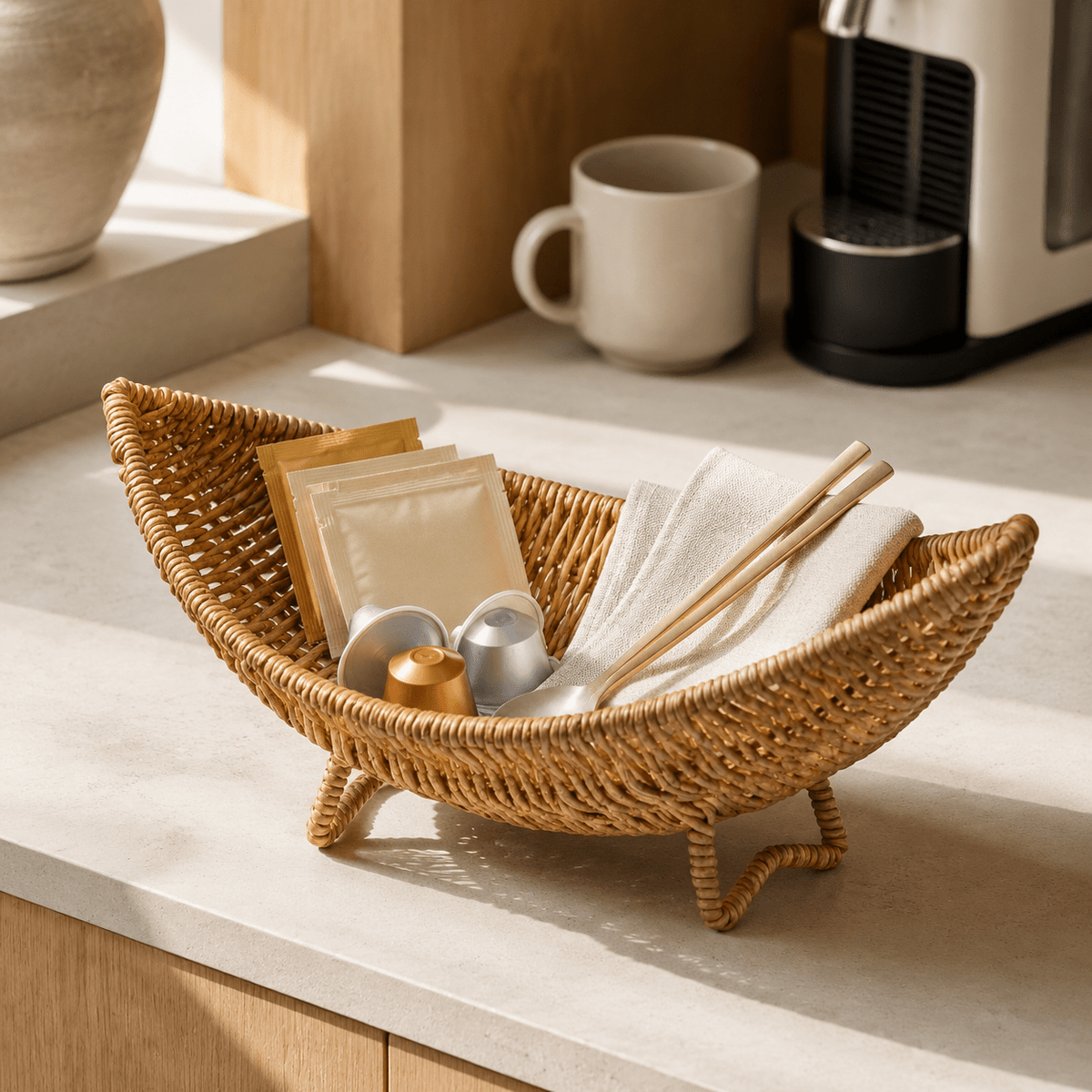 Riva - Woven-Look Countertop Organizer - Urban Alcove