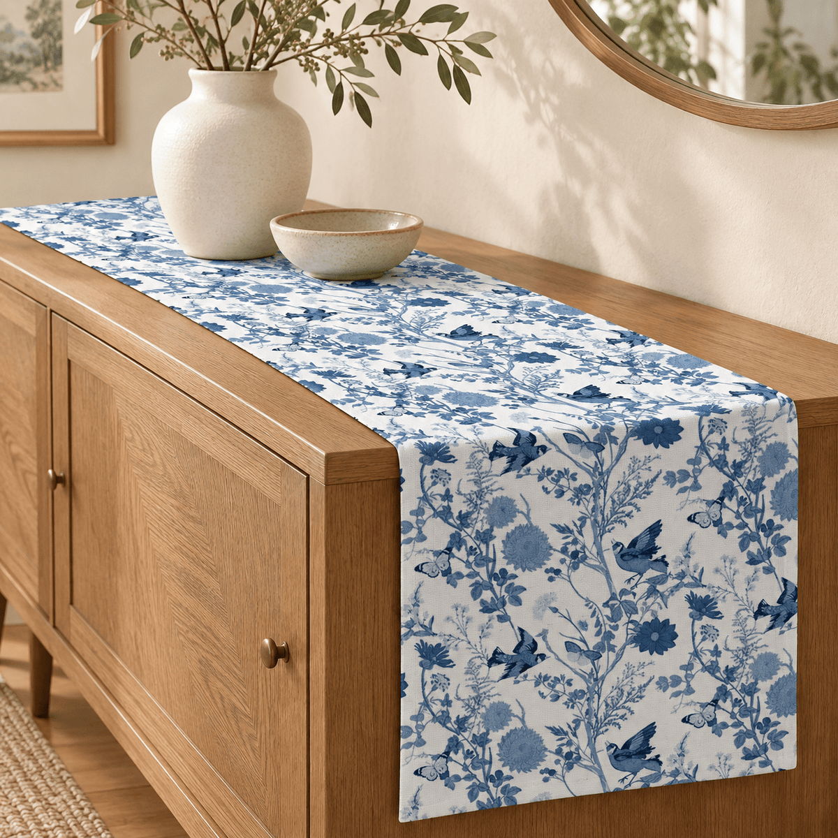 Briarwing - Botanical Bird Table Runner - Urban Alcove