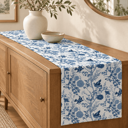 Briarwing - Botanical Bird Table Runner - Urban Alcove