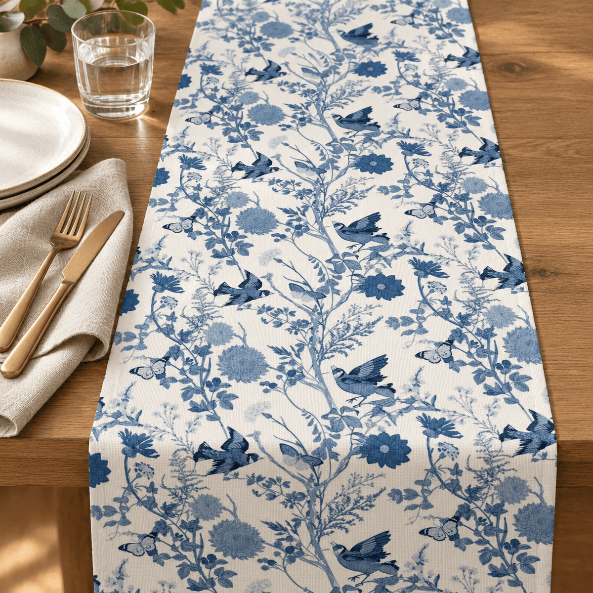 Briarwing - Botanical Bird Table Runner - Urban Alcove