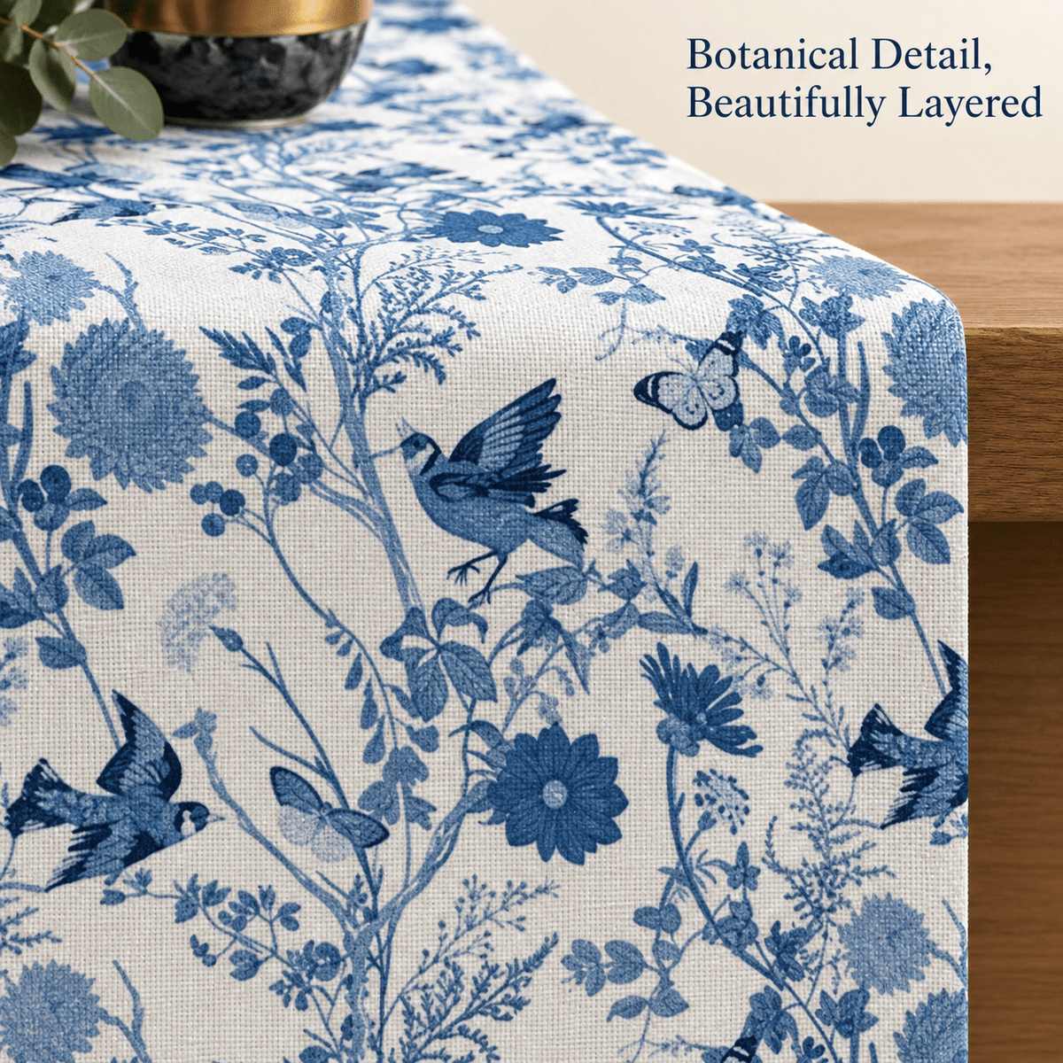 Briarwing - Botanical Bird Table Runner - Urban Alcove