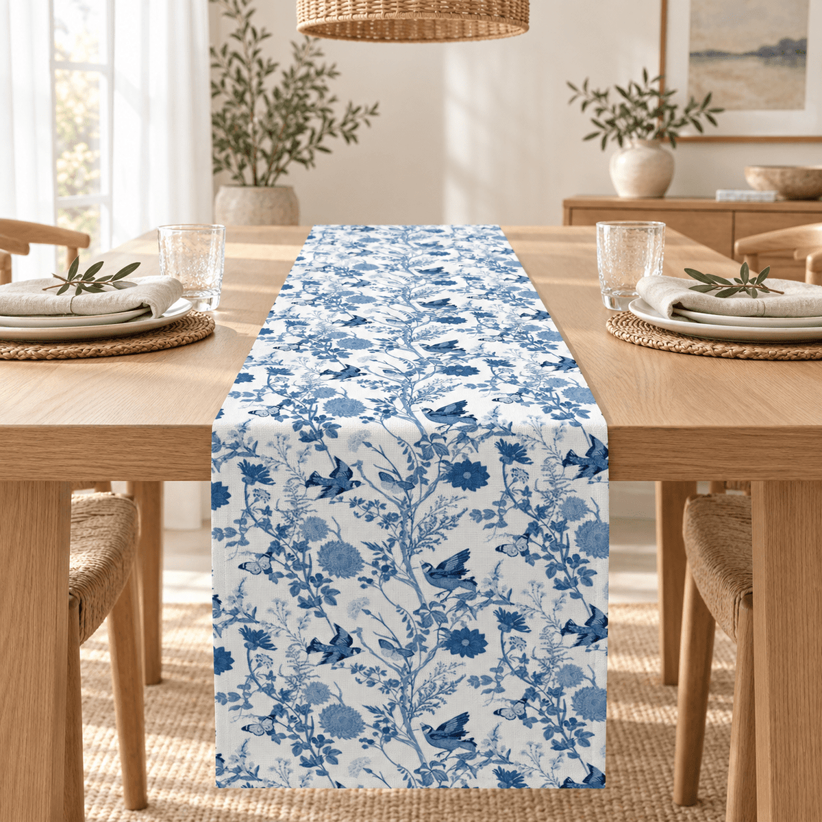 Briarwing - Botanical Bird Table Runner - Urban Alcove