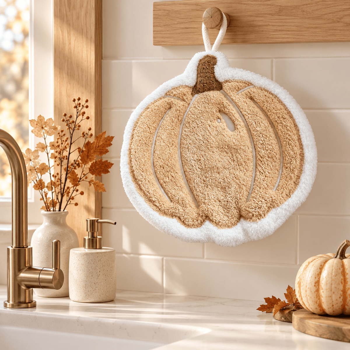 Autumn Hearth - Shaped Hanging Hand Towel - Urban Alcove