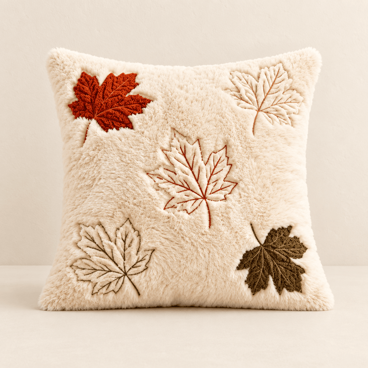 Fablewood - Plush Embroidered Fall Pillow Cover