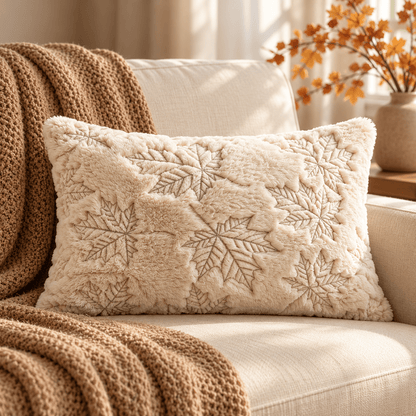 Fablewood - Plush Embroidered Fall Pillow Cover - Urban Alcove