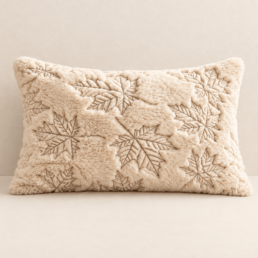 Fablewood - Plush Embroidered Fall Pillow Cover - Image