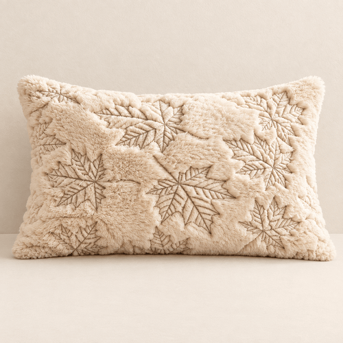 Fablewood - Plush Embroidered Fall Pillow Cover