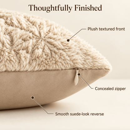 Fablewood - Plush Embroidered Fall Pillow Cover - Urban Alcove