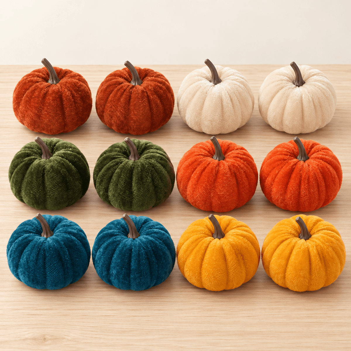 Harvest Plush - 12-Piece Plush Mini Pumpkin Décor Set - Urban Alcove