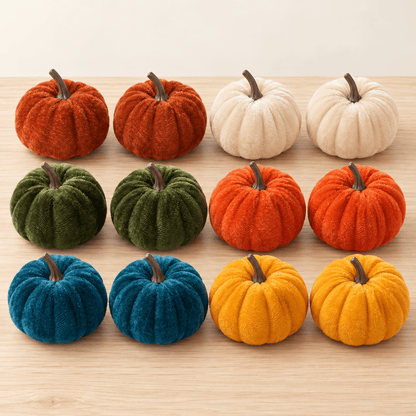 Harvest Plush - 12-Piece Plush Mini Pumpkin Décor Set - Urban Alcove