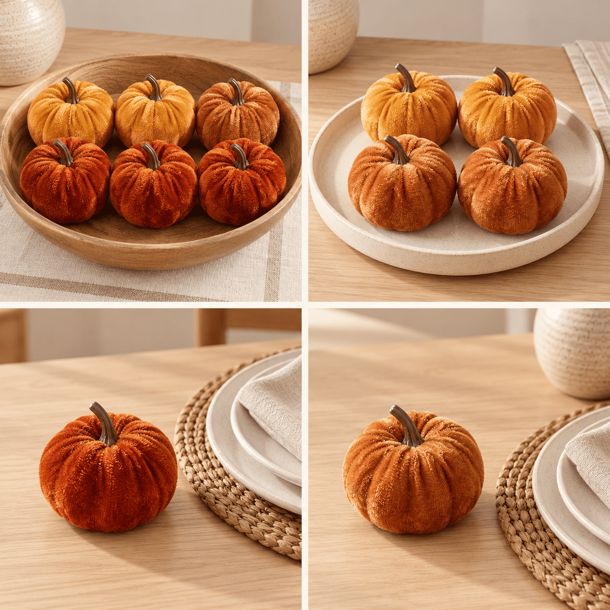 Harvest Plush - 12-Piece Plush Mini Pumpkin Décor Set - Urban Alcove