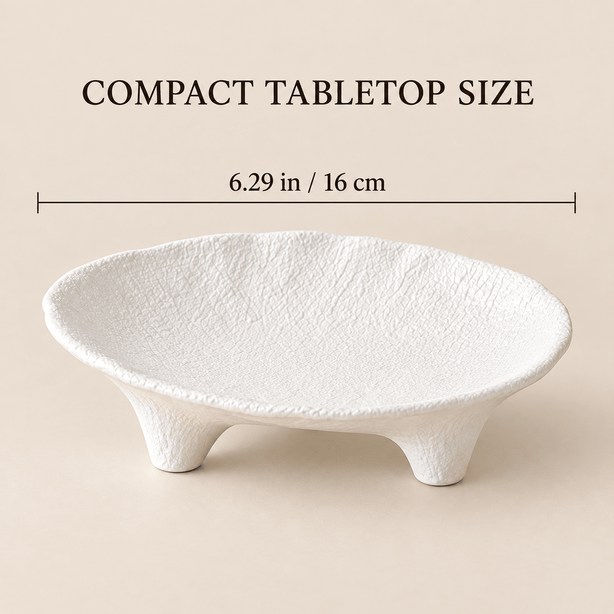 Tria - Three-Legged Ceramic Jewelry Tray - Urban Alcove