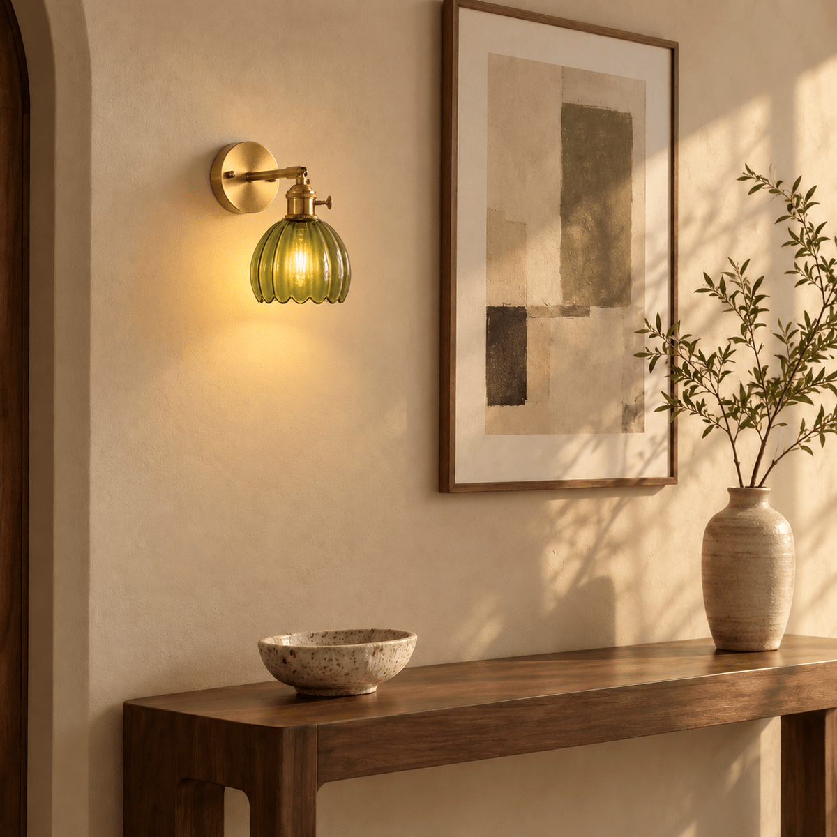 Petalia - Ribbed Glass Tulip Wall Sconce - Urban Alcove