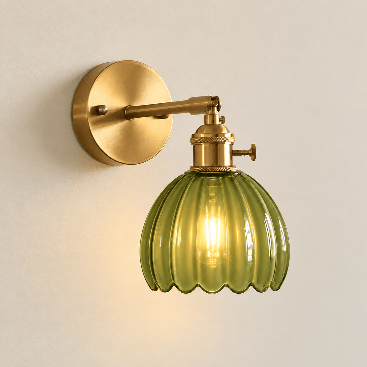 Petalia - Ribbed Glass Tulip Wall Sconce - Urban Alcove