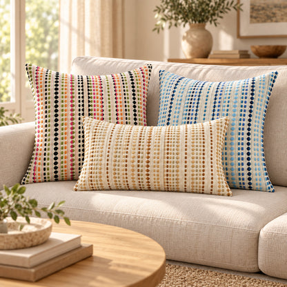 Tessara - Textured Chenille Stripe Pillow Cover