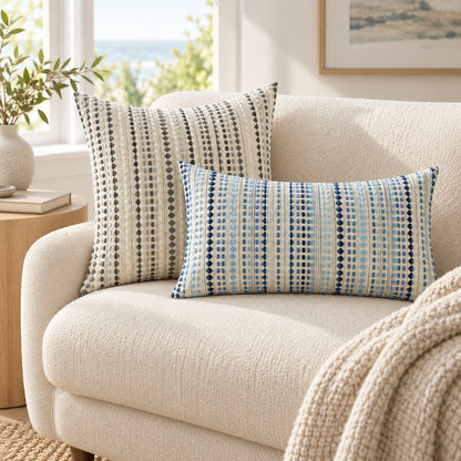 Tessara - Textured Chenille Stripe Pillow Cover