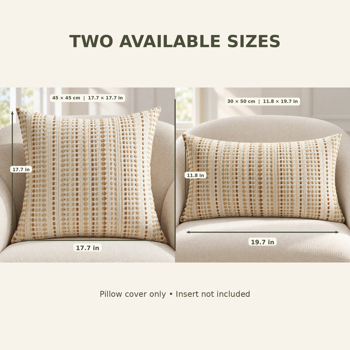 Tessara - Textured Chenille Stripe Pillow Cover